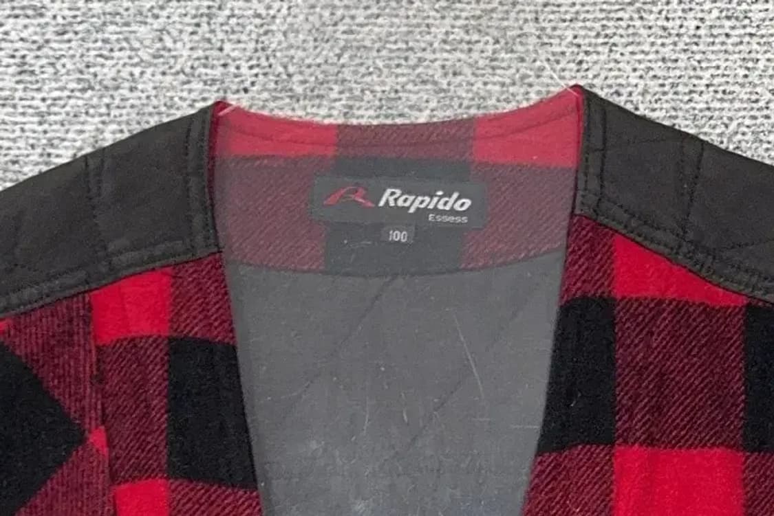 라피도 플란넬 빈티지 체크 울 조끼 100 상품이미지5