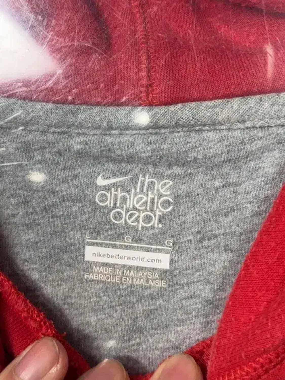 나이키 빈티지 프린팅 레드 후드티 G 상품이미지7