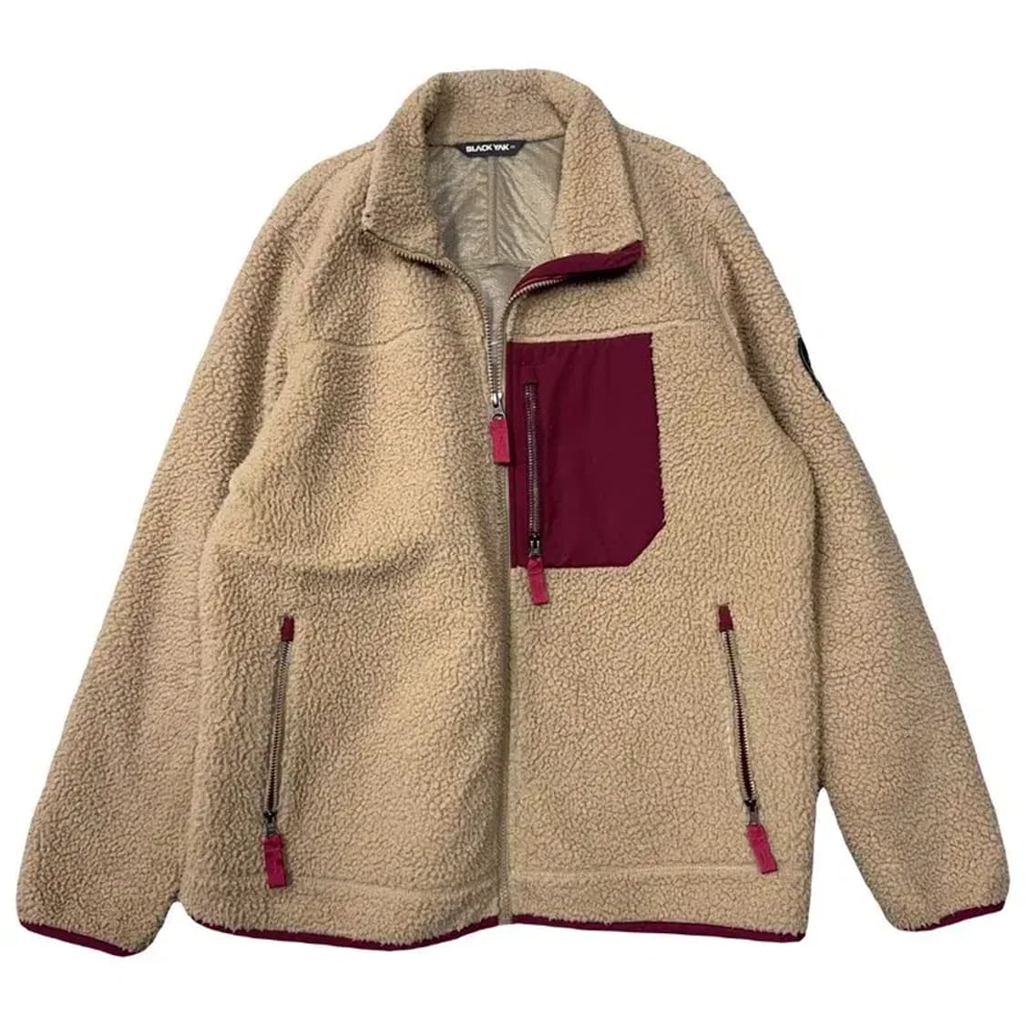 블랙야크 베이지 양털 뽀글이 후리스 자켓 105 상품이미지1