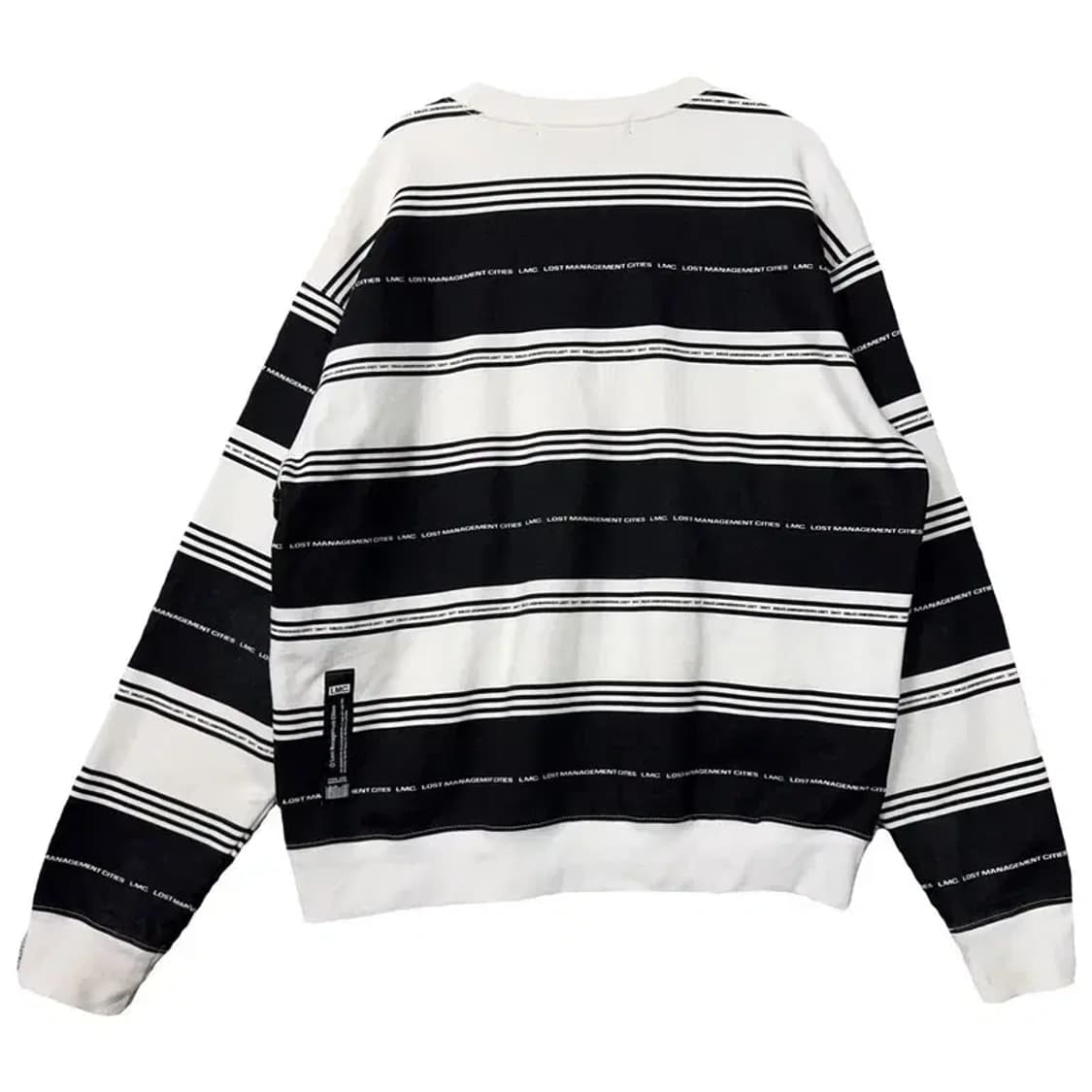 엘엠씨 스트라이프 블랙 맨투맨 S 상품이미지2