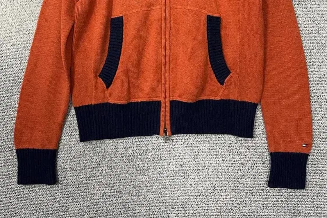 타미힐피거 오렌지 빈티지 니트 집업 XS 상품이미지4