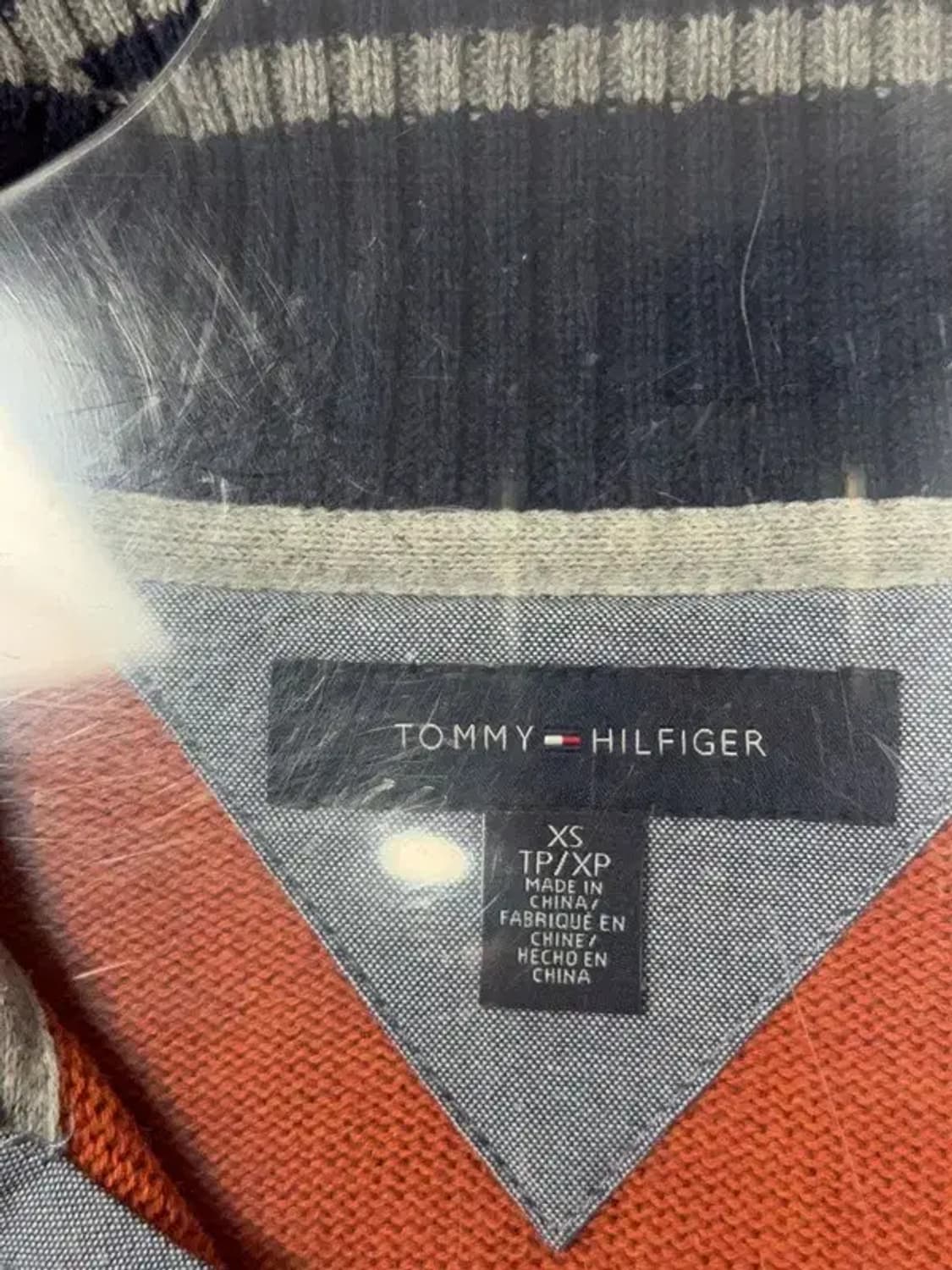 타미힐피거 오렌지 빈티지 니트 집업 XS 상품이미지6