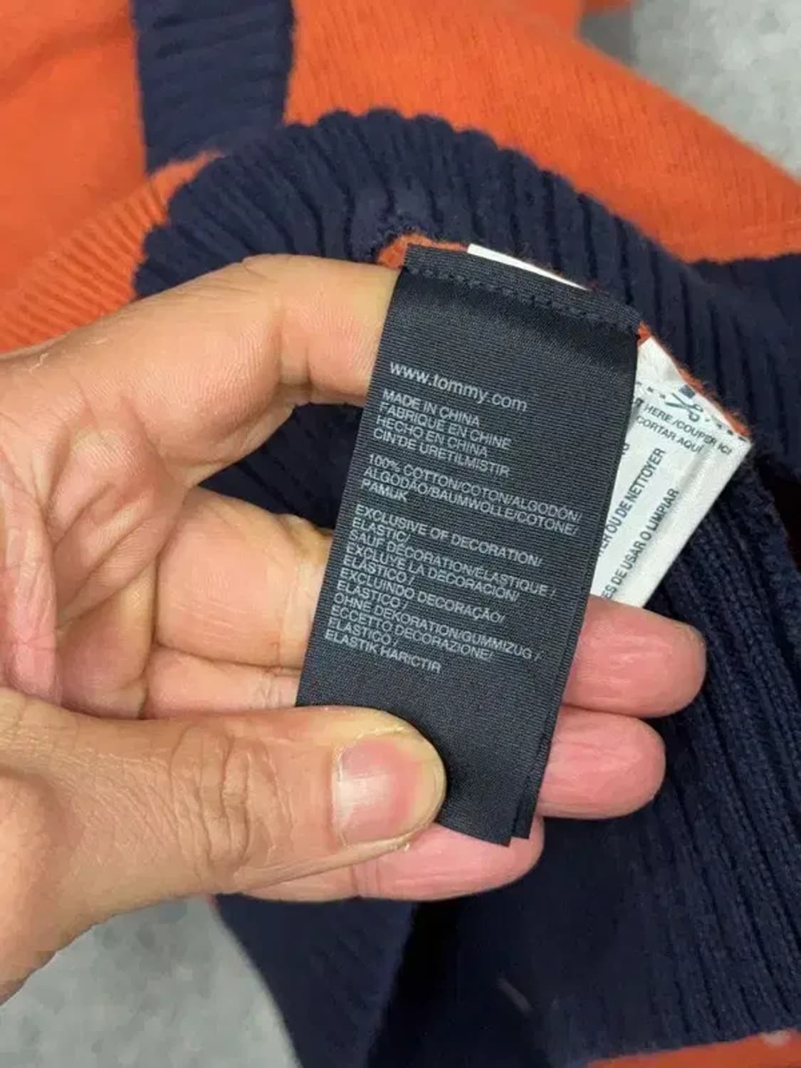 타미힐피거 오렌지 빈티지 니트 집업 XS 상품이미지7