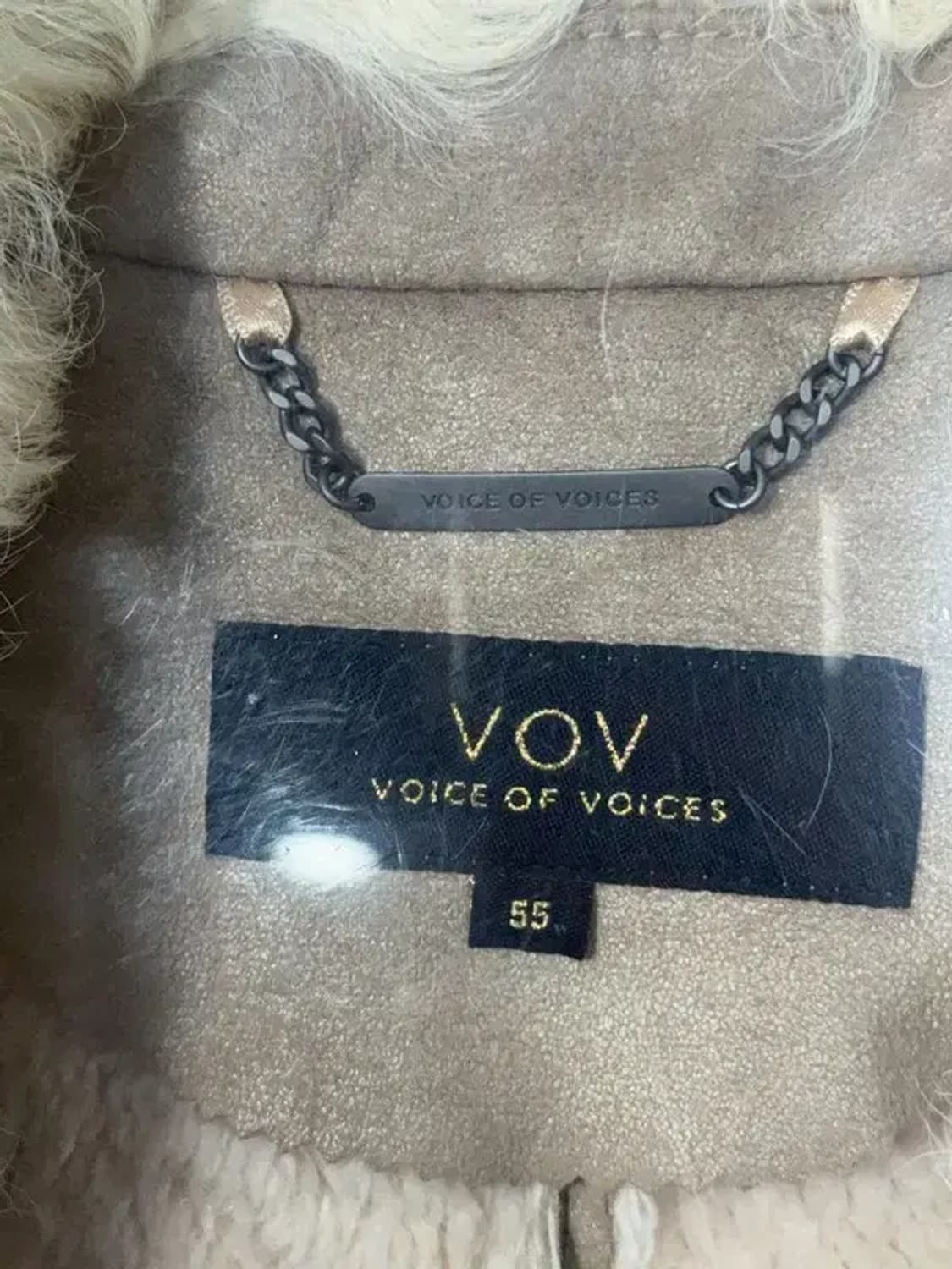 VOICE OF VOICES 브라운 베이지 투톤 무스탕 자켓 55 상품이미지5