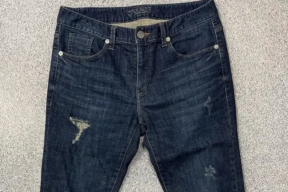 게스 실버 삼각 로고 캐주얼 청바지 80(32) 상품이미지3