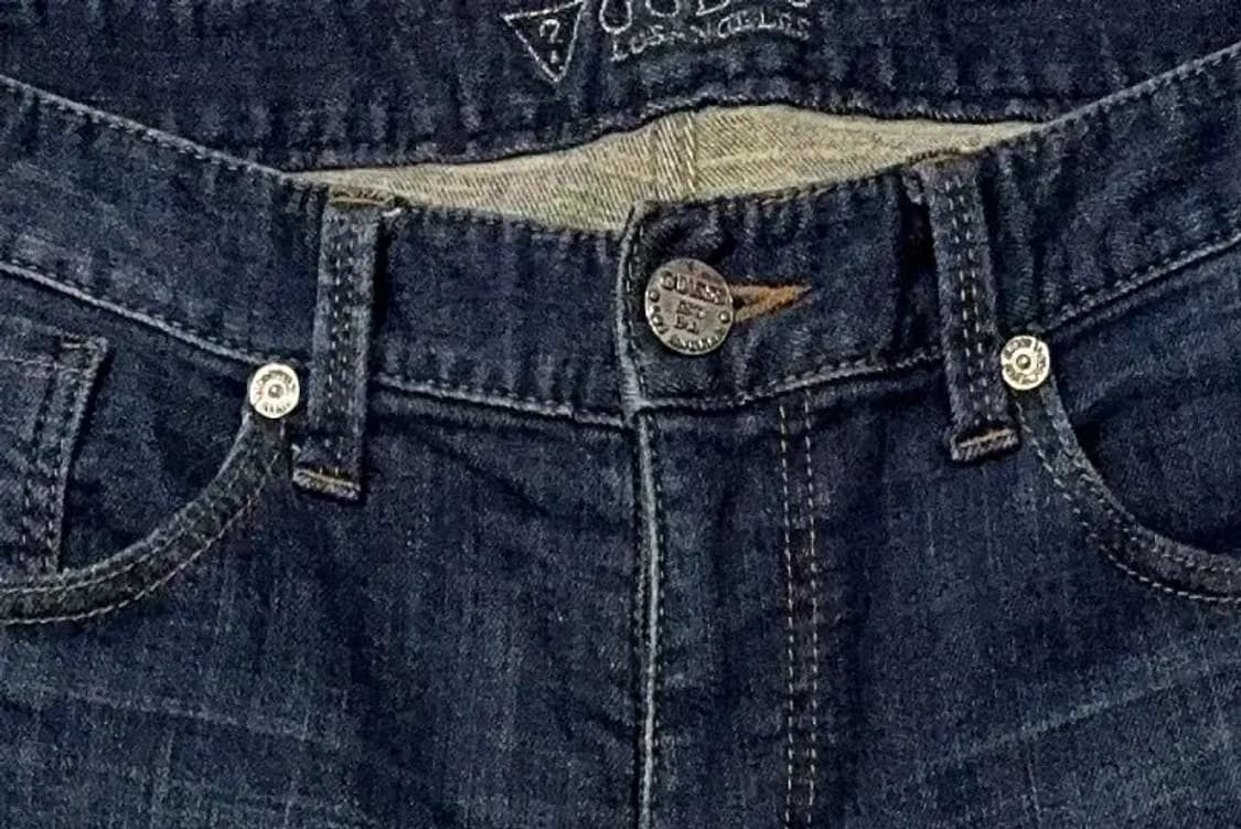 게스 실버 삼각 로고 캐주얼 청바지 80(32) 상품이미지5