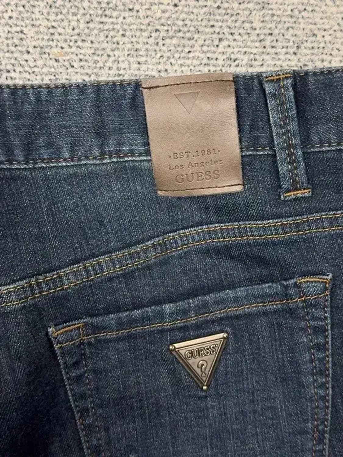 게스 실버 삼각 로고 캐주얼 청바지 80(32) 상품이미지6