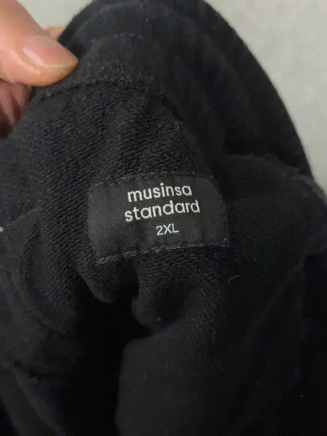 무신사스탠다드 블랙 밴딩 트레이닝 팬츠 2XL 상품이미지10