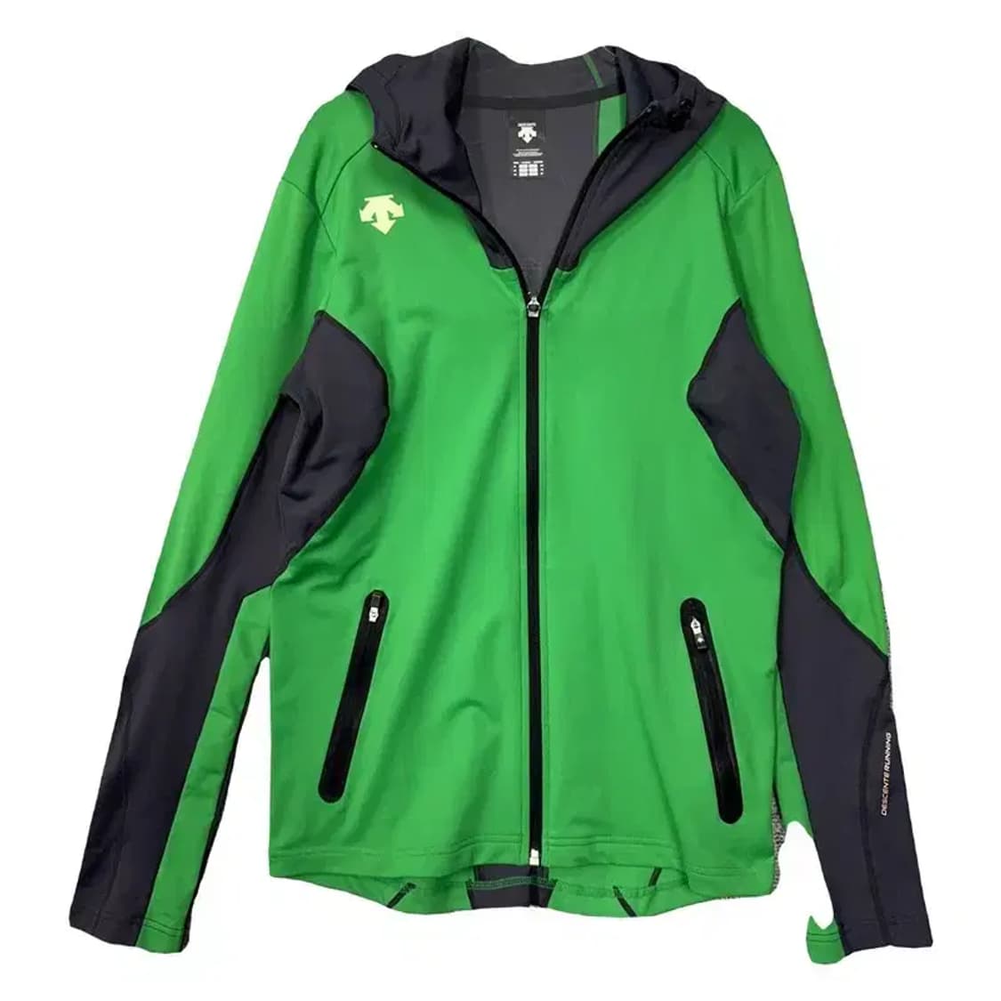 데상트 그린 로고 후드 바람막이 95 상품이미지1