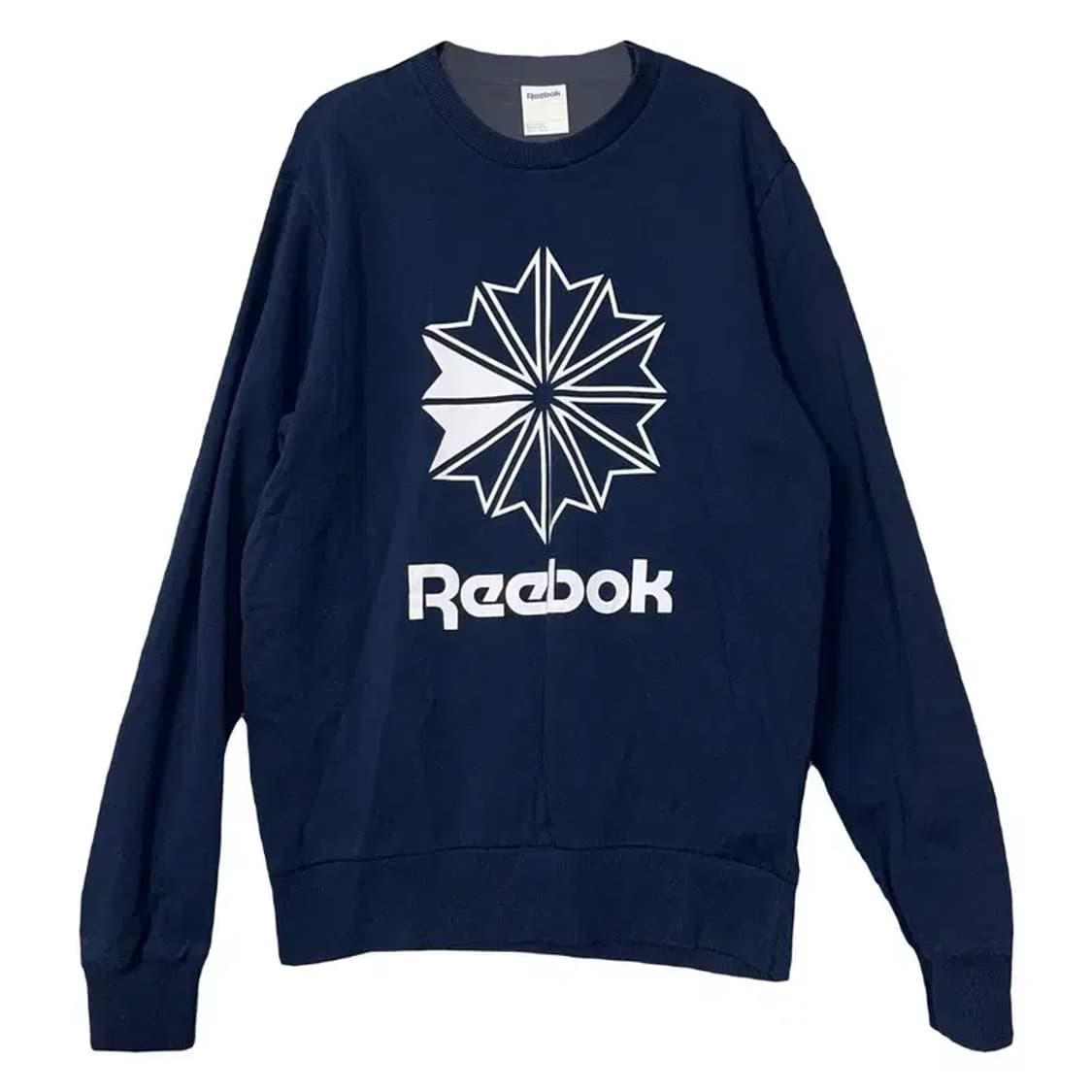 리복 프린팅 네이비 맨투맨 L 상품이미지1