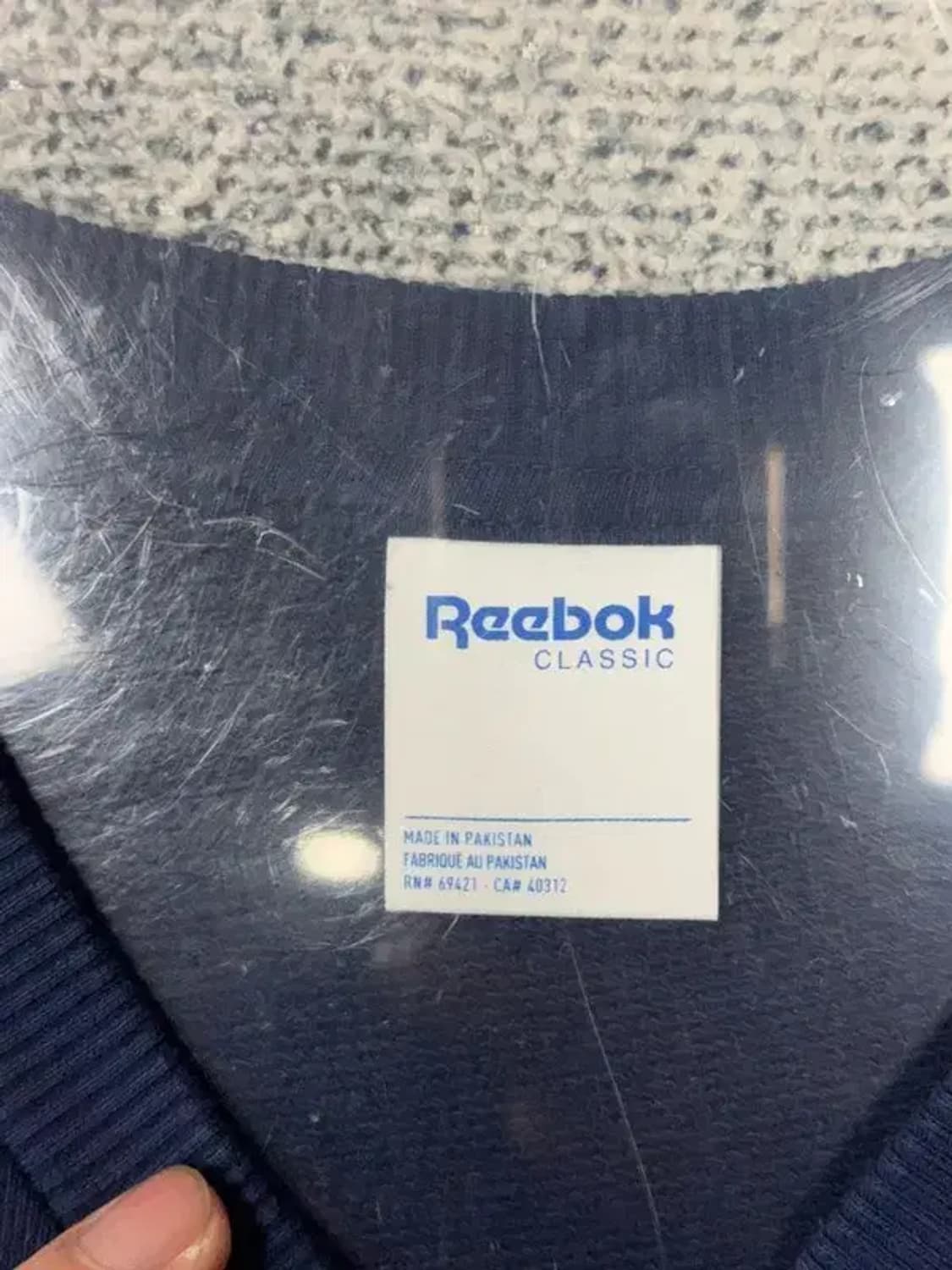 리복 프린팅 네이비 맨투맨 L 상품이미지6