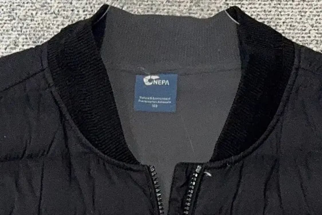 코오롱 블랙 다운 경량 블루종 패딩 M 상품이미지5