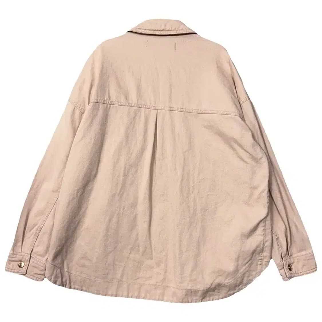 자라 베이지 빈티지 오버핏 카펜터 셔츠 자켓 S 상품이미지2