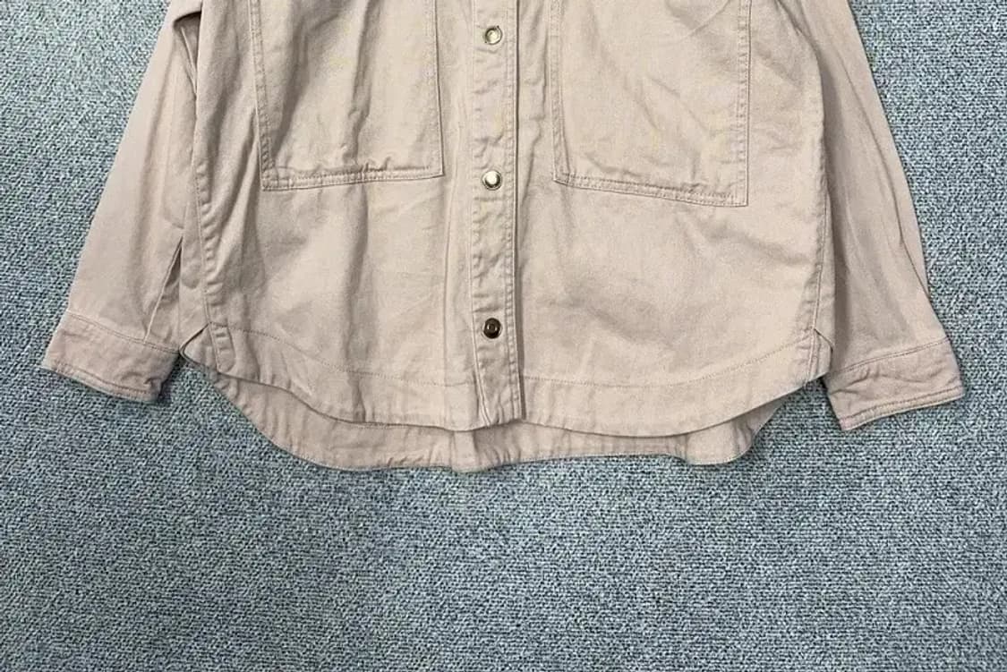 자라 베이지 빈티지 오버핏 카펜터 셔츠 자켓 S 상품이미지4