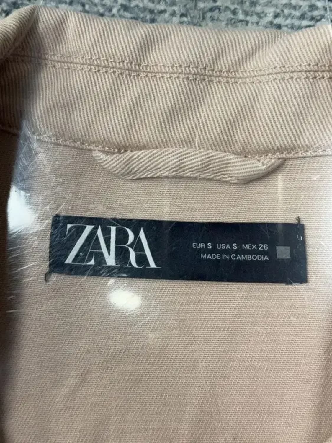 자라 베이지 빈티지 오버핏 카펜터 셔츠 자켓 S 상품이미지8