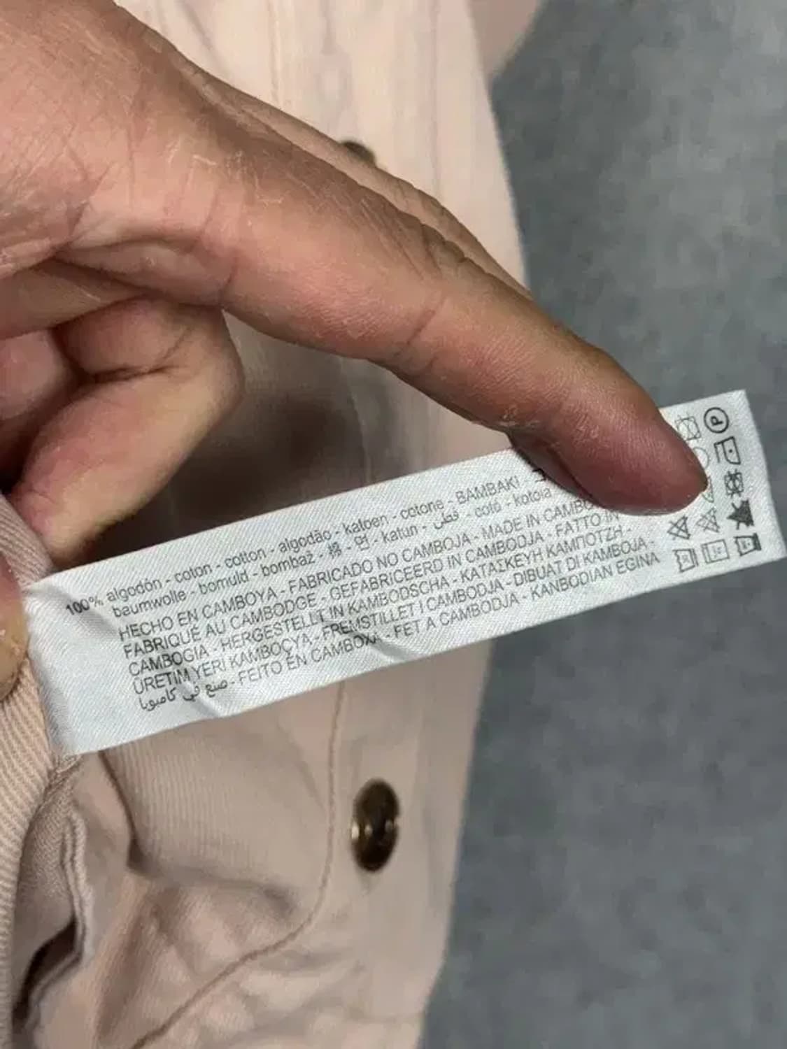 자라 베이지 빈티지 오버핏 카펜터 셔츠 자켓 S 상품이미지9