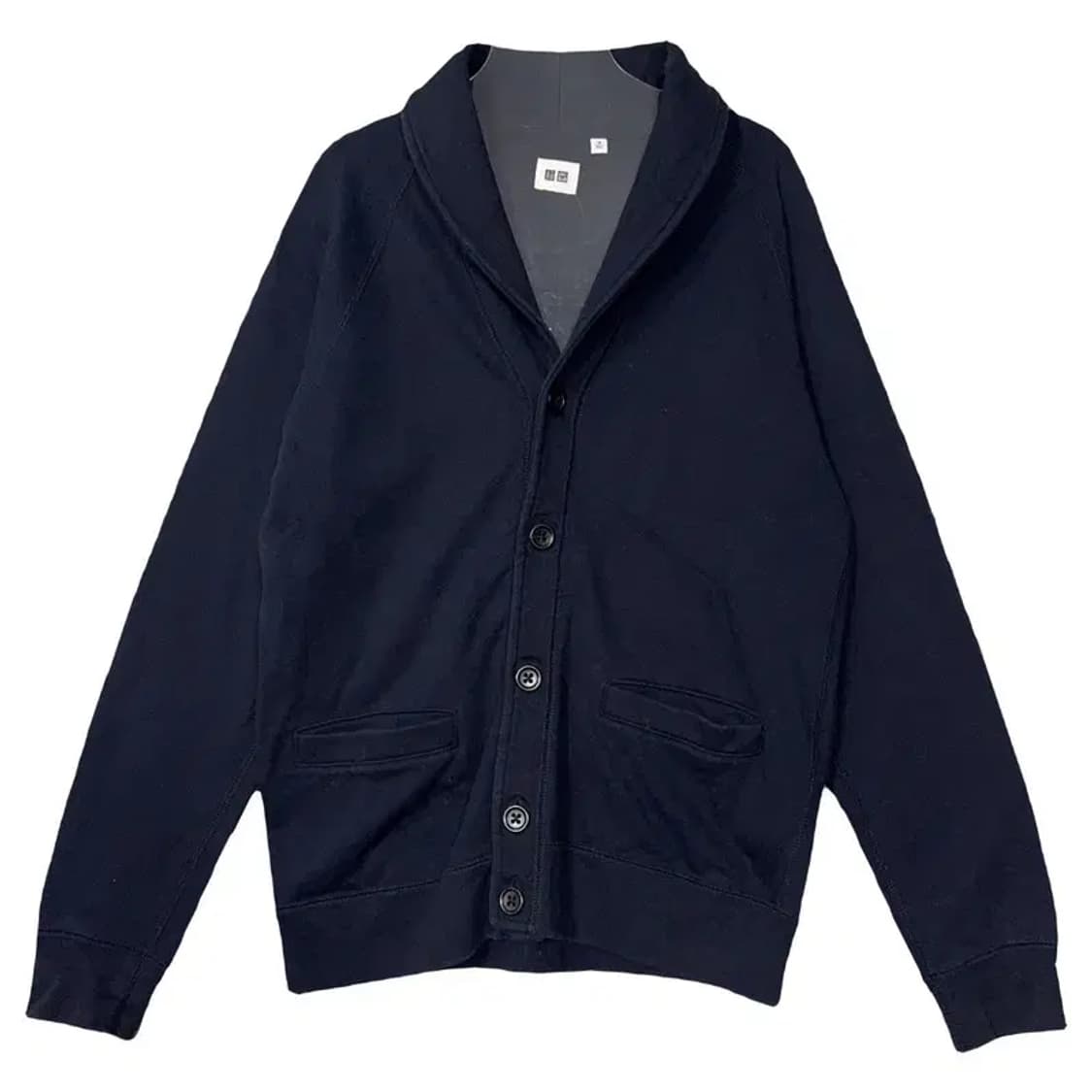 유니클로 네이비 숄코라 니트 가디건 M 상품이미지1