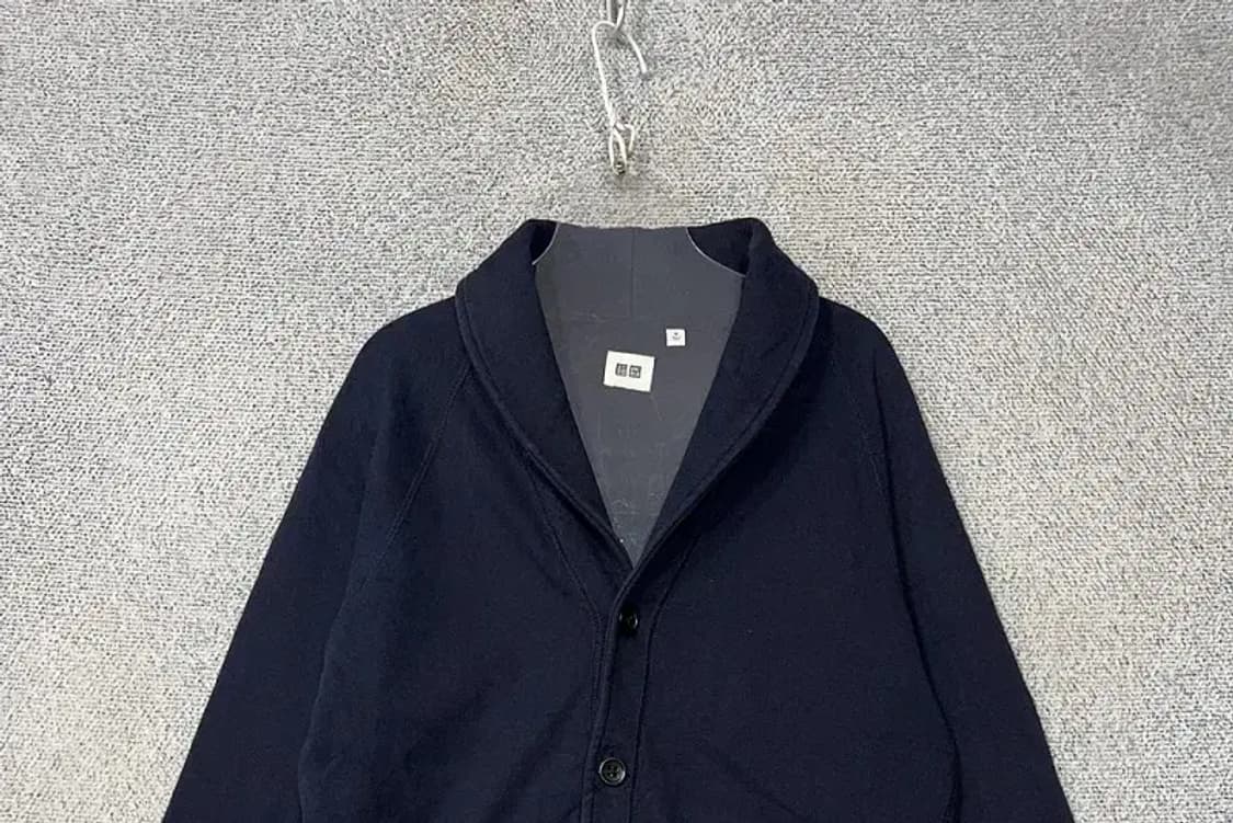 유니클로 네이비 숄코라 니트 가디건 M 상품이미지3