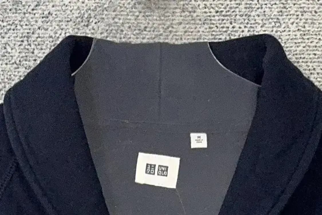 유니클로 네이비 숄코라 니트 가디건 M 상품이미지5