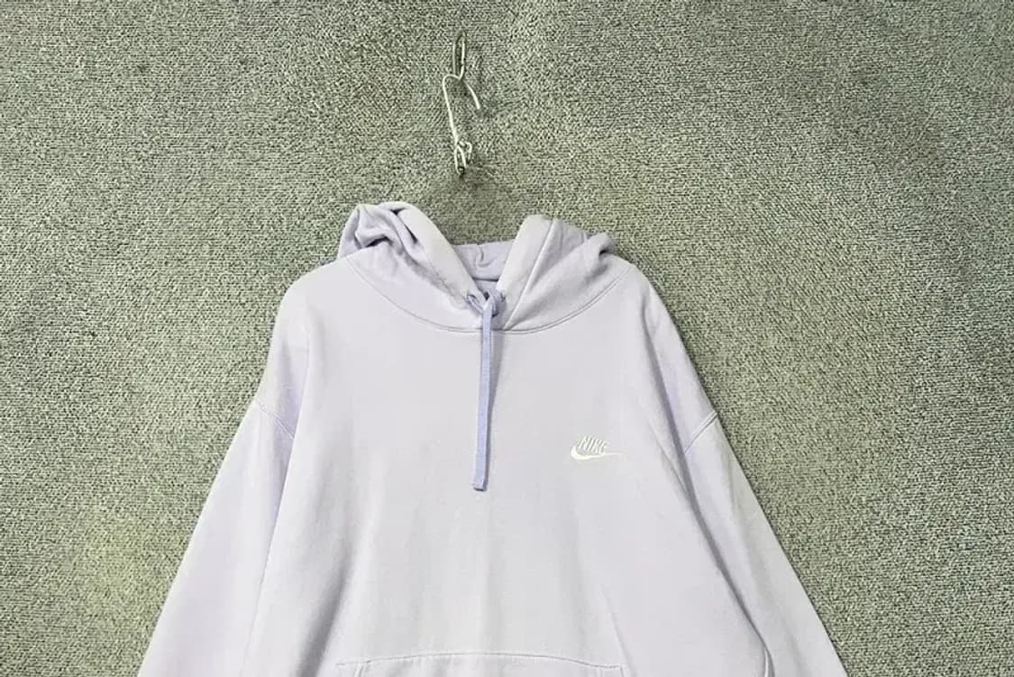 나이키 라이트 퍼플 로고 오버핏 후드티 XXL 상품이미지3