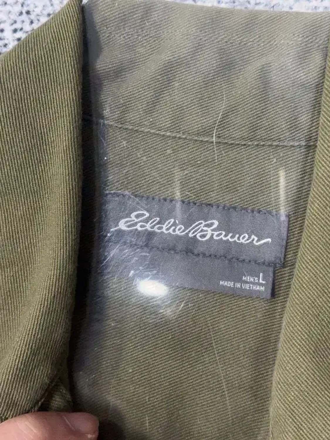 에디바우어 카키 오버핏 포켓 셔츠 L 상품이미지7