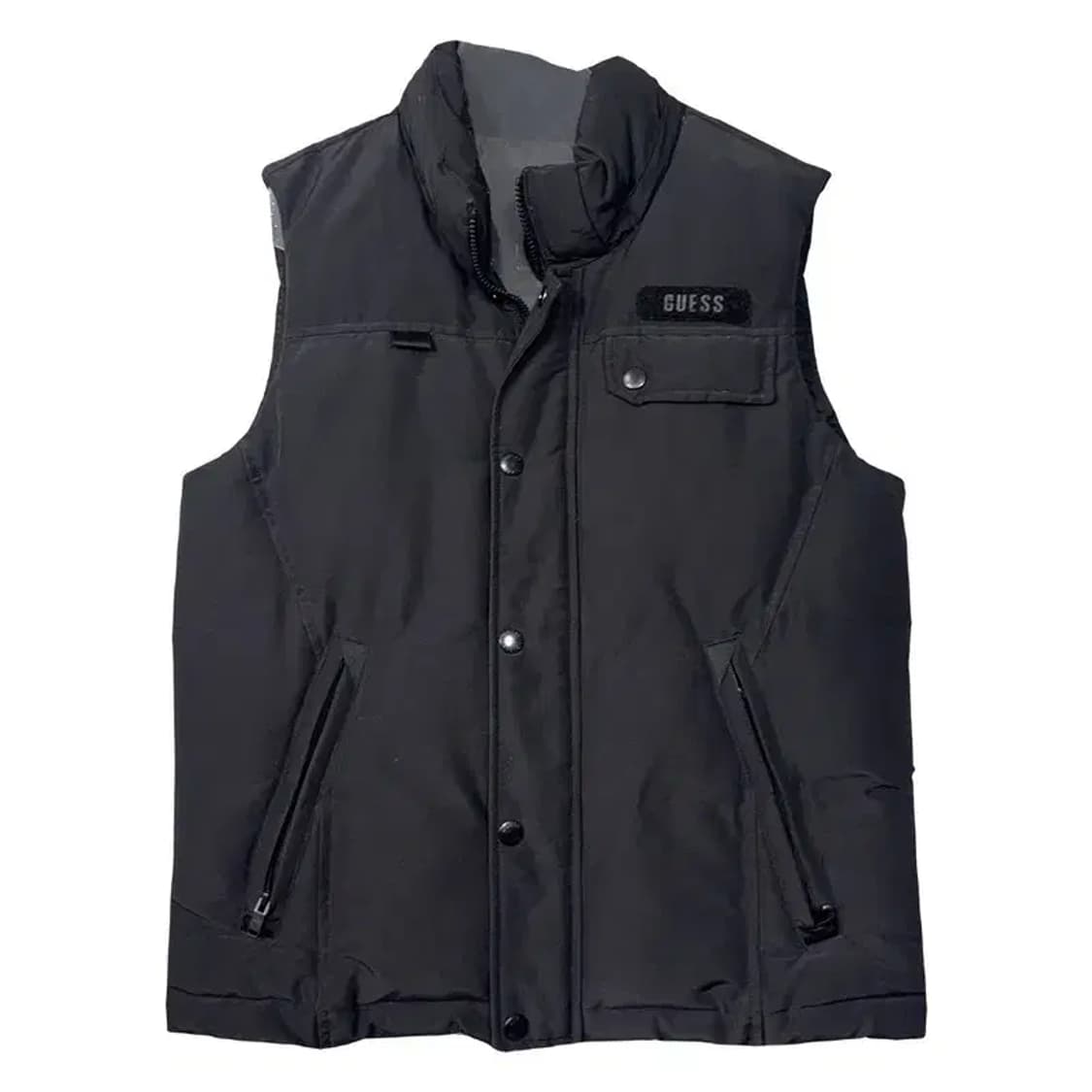 게스 블랙 덕다운 패딩조끼 M 상품이미지1