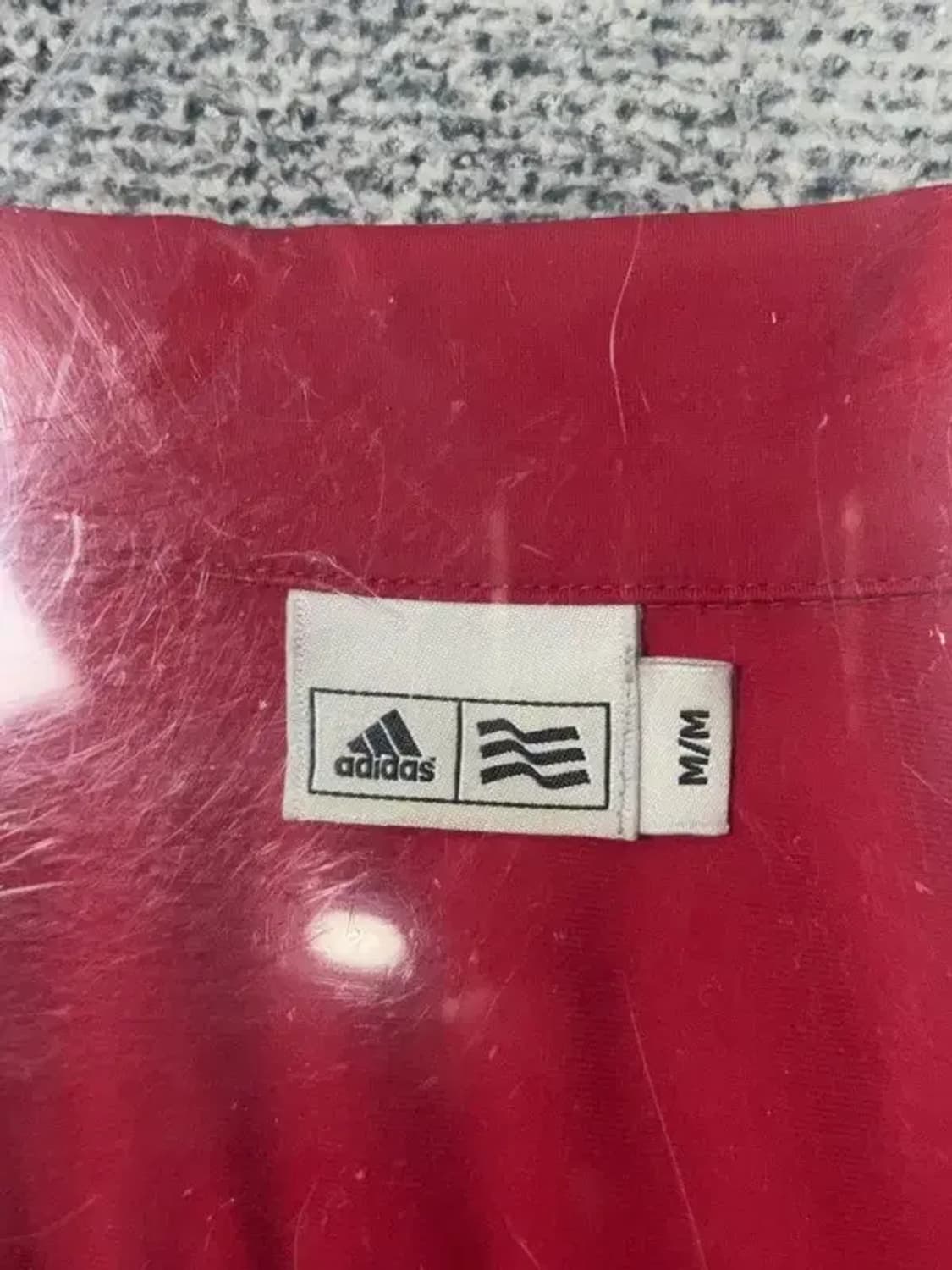 아디다스 레드 삼선 반집업 맨투맨 M/M 상품이미지6