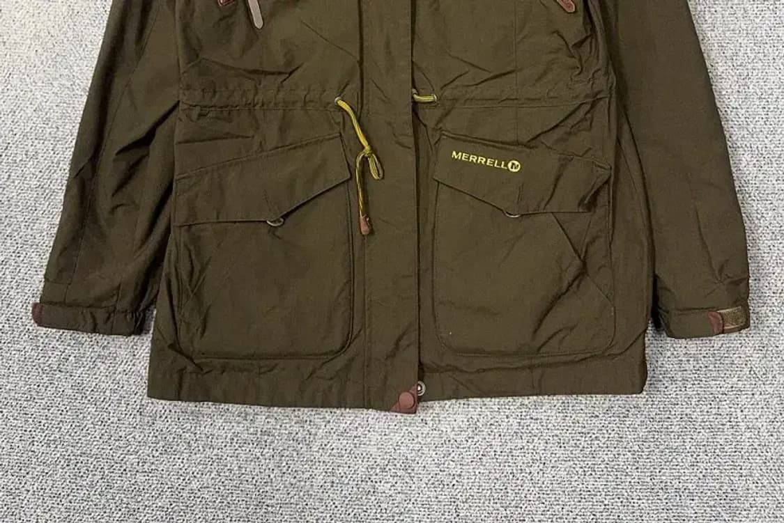 머렐 카키 허리 밴딩 빈티지 후드 바람막이 S/90 상품이미지4