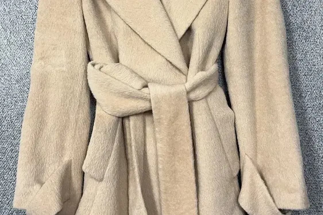 DEEO 베이비 라마 벨티드 베이지 코트 M 상품이미지4