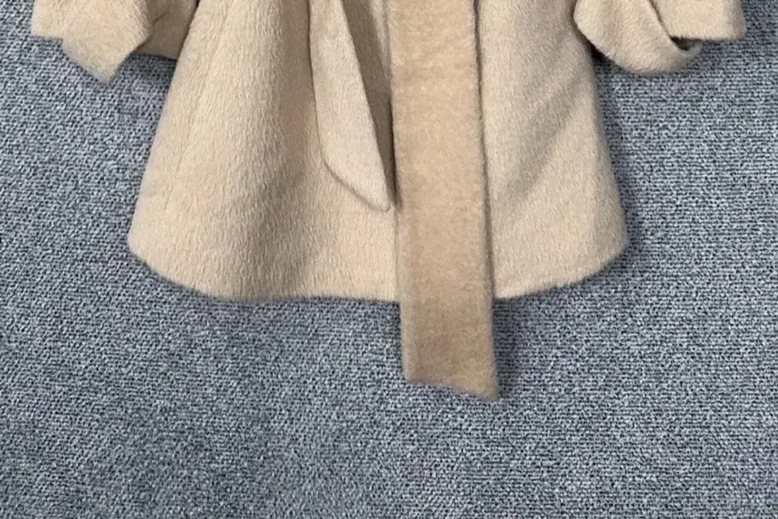 DEEO 베이비 라마 벨티드 베이지 코트 M 상품이미지5