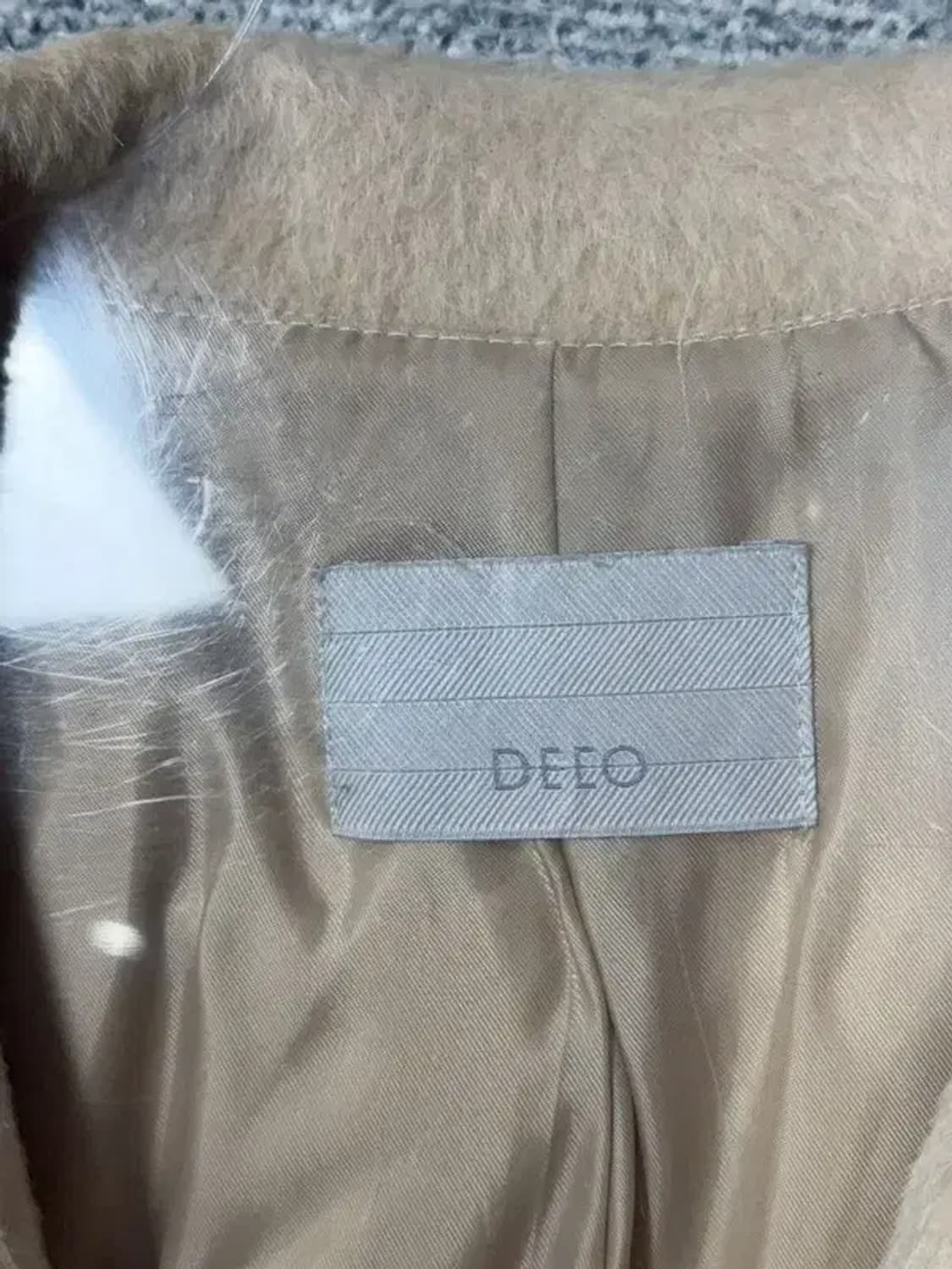 DEEO 베이비 라마 벨티드 베이지 코트 M 상품이미지7