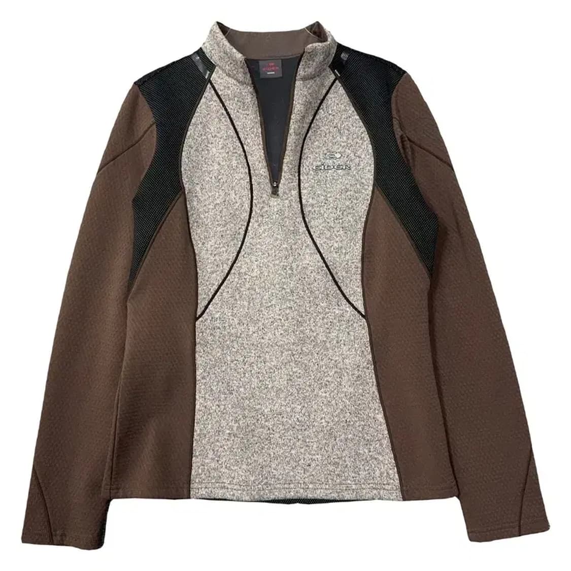 아이더 브라운 등산 기능성 반집업 긴팔 S 상품이미지1