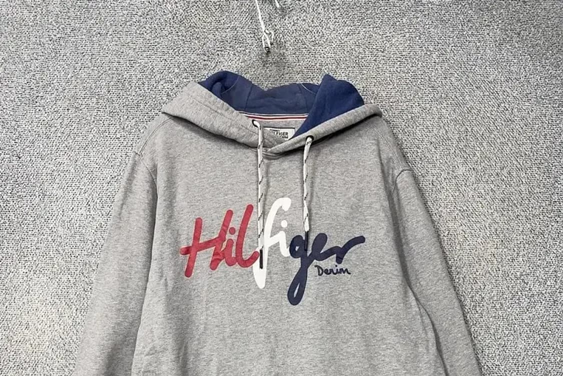 타미힐피거 프린팅 라이트 그레이 후드티 L/G 상품이미지3