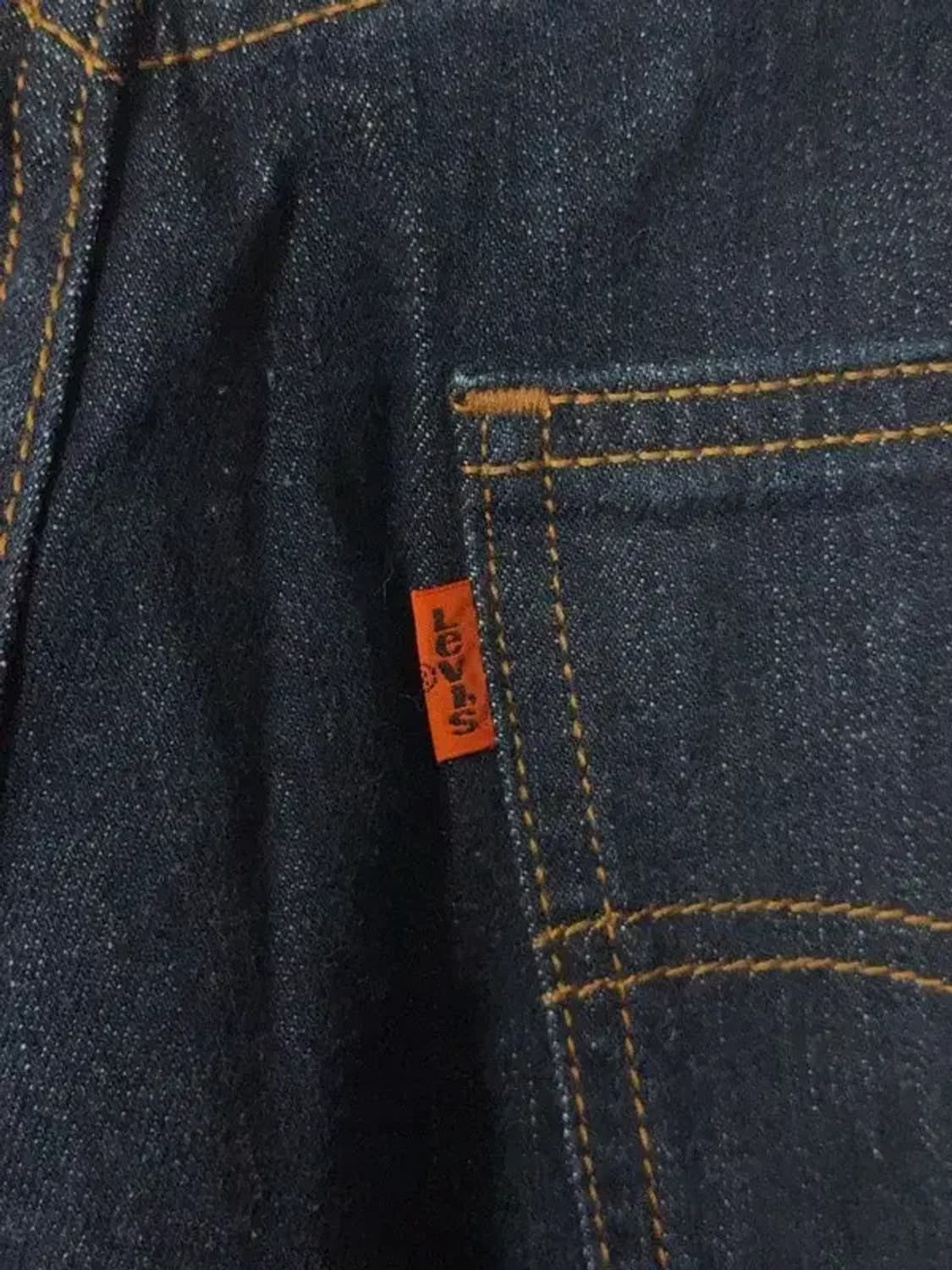 리바이스 오렌지 탭 진청 생지 청바지 W78 L86 상품이미지6