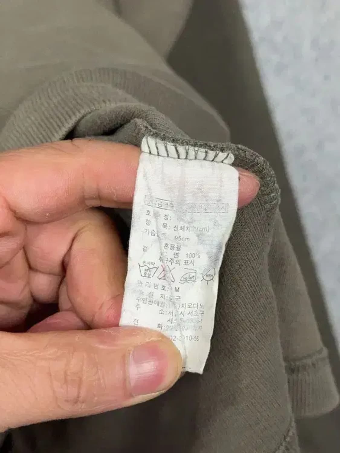 지오다노 프린팅 카키 맨투맨 M 상품이미지8