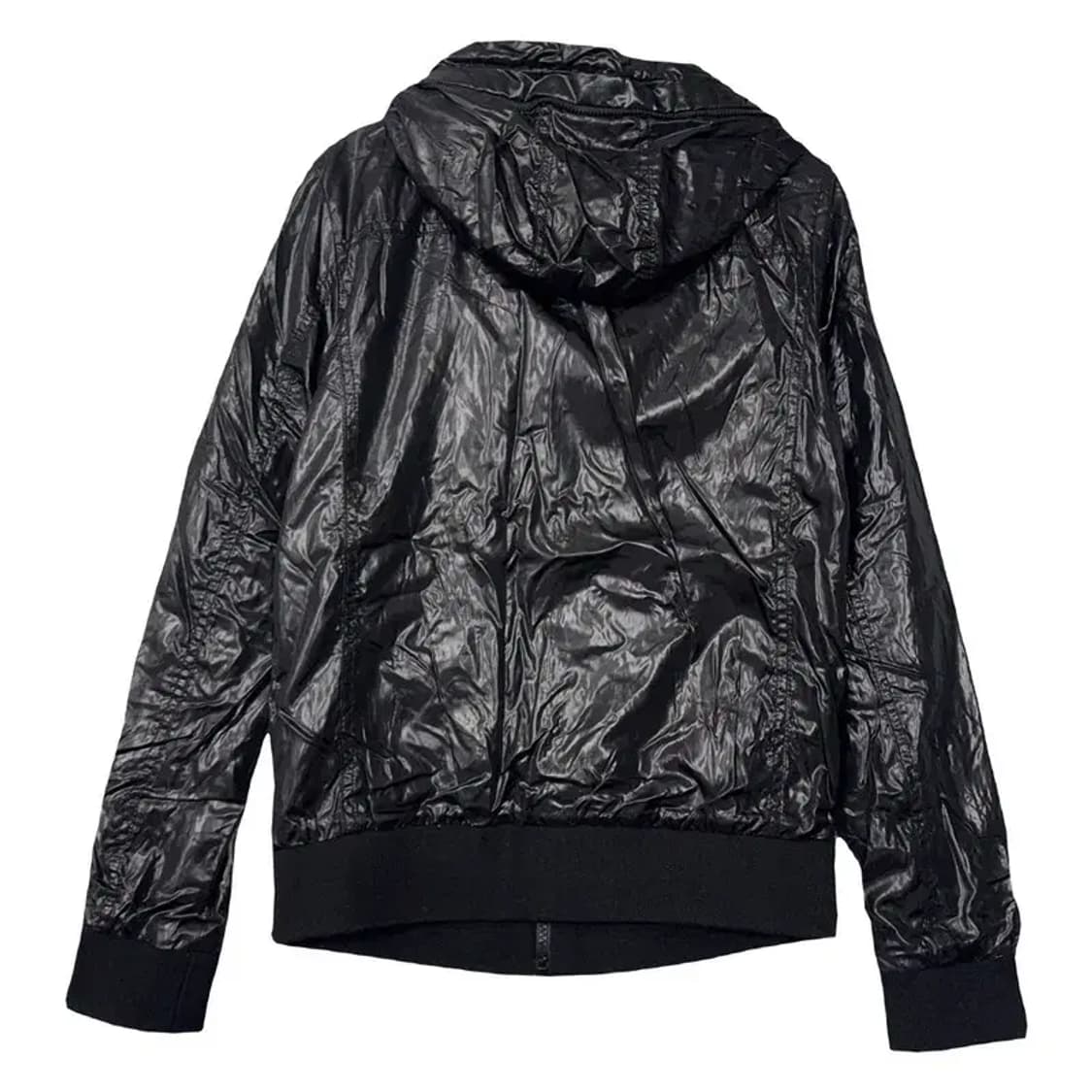 [새상품]CLRIDEN 빈티지 유광 블랙 양면 후드 집업 85 상품이미지2