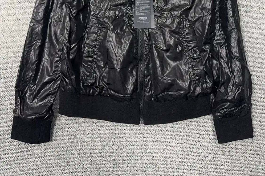 [새상품]CLRIDEN 빈티지 유광 블랙 양면 후드 집업 85 상품이미지6