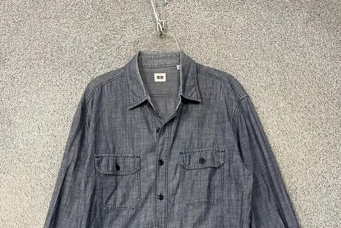 유니클로 데님 인디고 셔츠 XL 상품이미지3