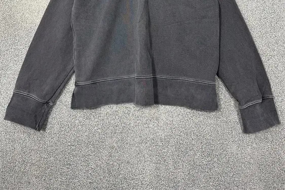 어텐션로우 피그먼트 그레이 빈티지 오버 사이즈 맨투맨 O Size 상품이미지4