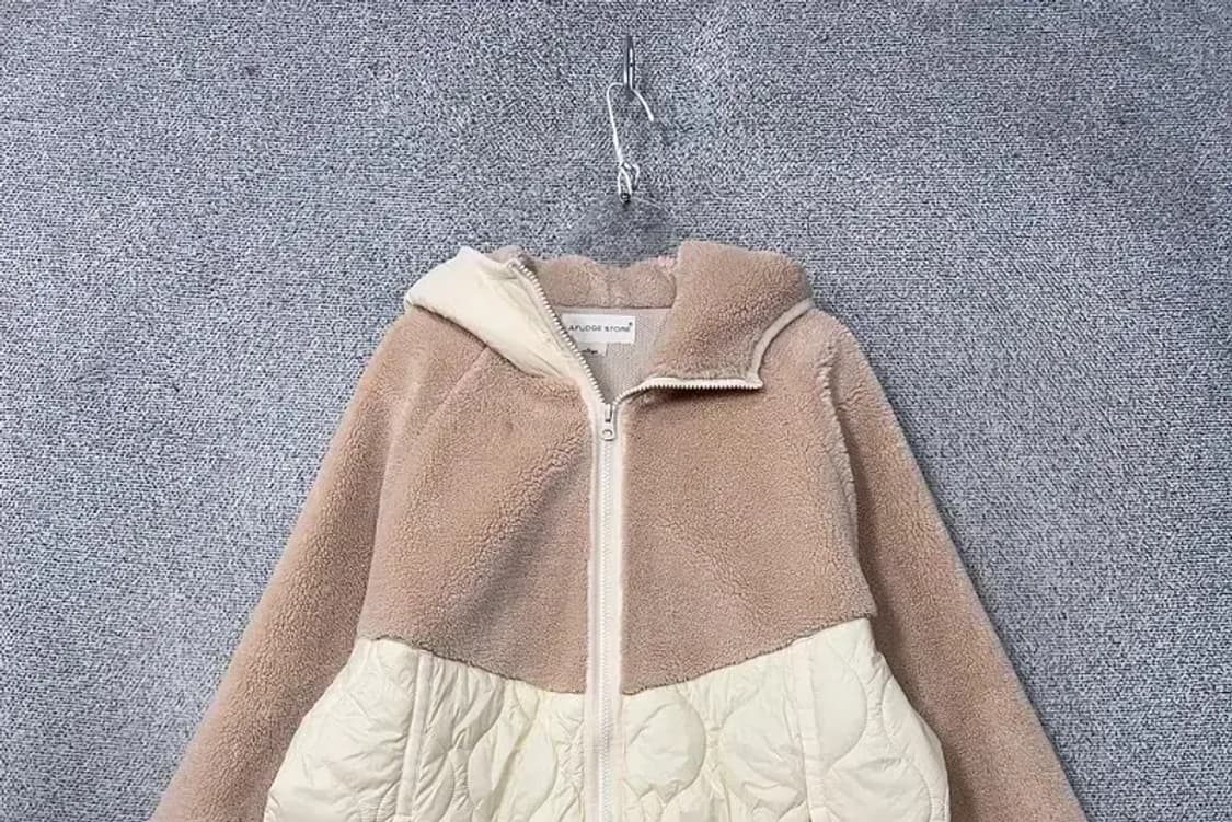 라퍼지스토어 투톤 퀄팅 뽀글이 후리스 점퍼 L 상품이미지3