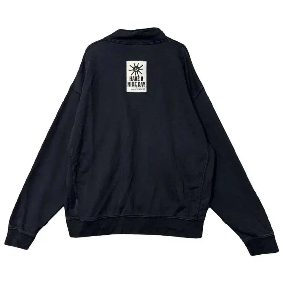 나이키 레트로 로고 블랙 반집업 맨투맨 XXL 상품이미지2