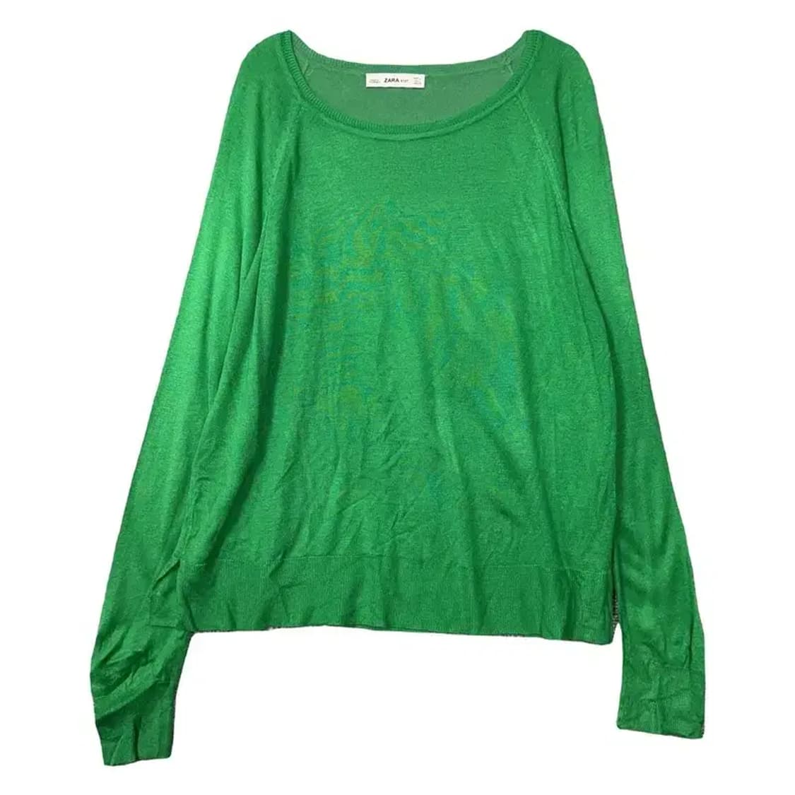 자라 그린 오버핏 비스코스 니트 L 상품이미지1