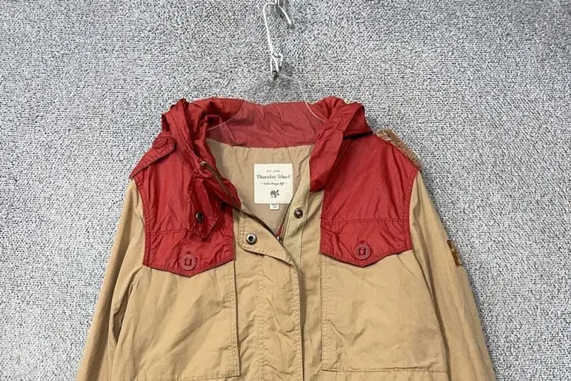 써스데이아일랜드 베이지 빈티지 바람막이 윈드자켓 90(M) 상품이미지3