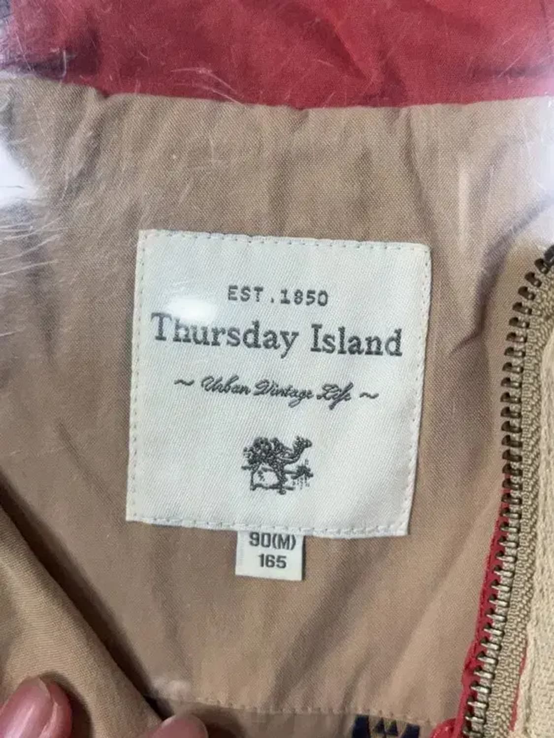 써스데이아일랜드 베이지 빈티지 바람막이 윈드자켓 90(M) 상품이미지6