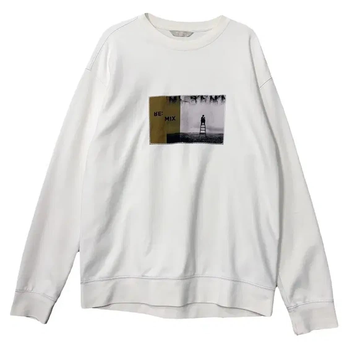 마인드브릿지 프린팅 화이트 맨투맨 95 상품이미지1