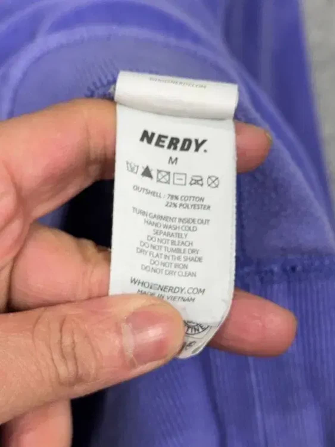 널디 퍼플 벨벳 자수 로고 빈티지 맨투맨 M 상품이미지7