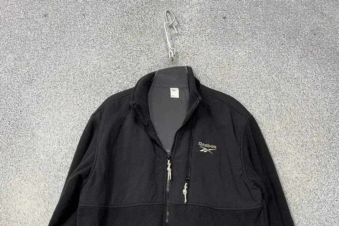 리복 블랙 로고 집업 M 상품이미지3