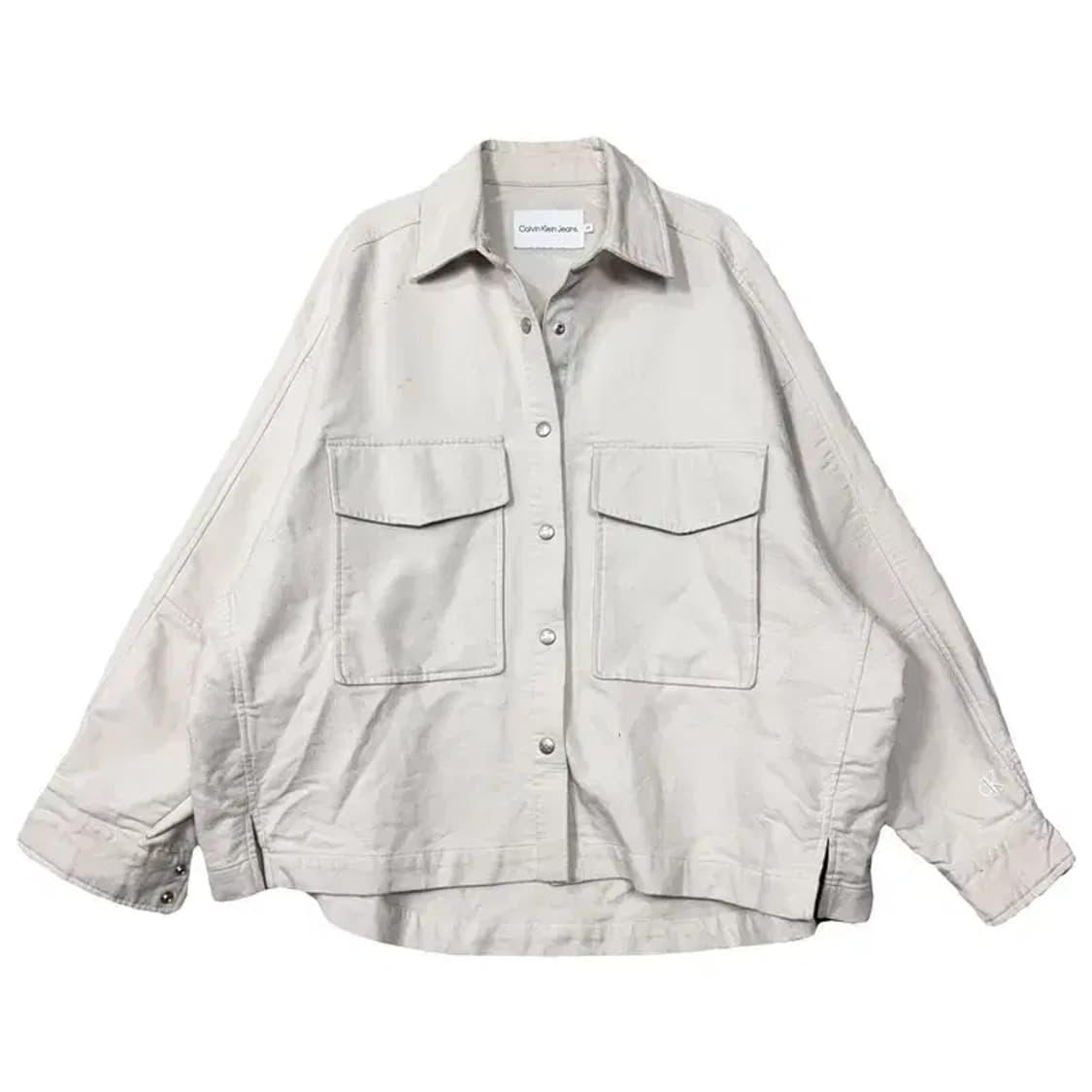 캘빈클라인 베이지 남성 오버핏 자켓 XS 상품이미지1