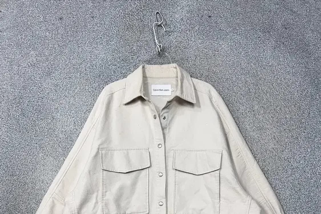 캘빈클라인 베이지 남성 오버핏 자켓 XS 상품이미지3