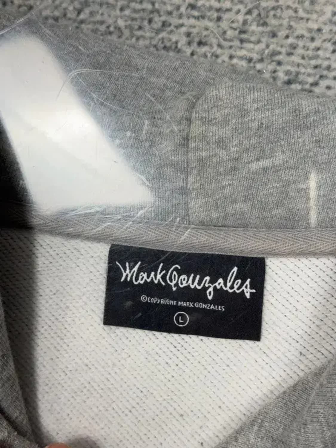 마크곤잘레스 스펠 프린팅 라이트 그레이 후드티 L 상품이미지7